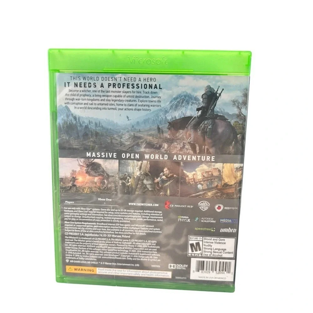 The‎ Witcher 3 Wild Hunt Xbox One Complete Map Insert Soundtrack